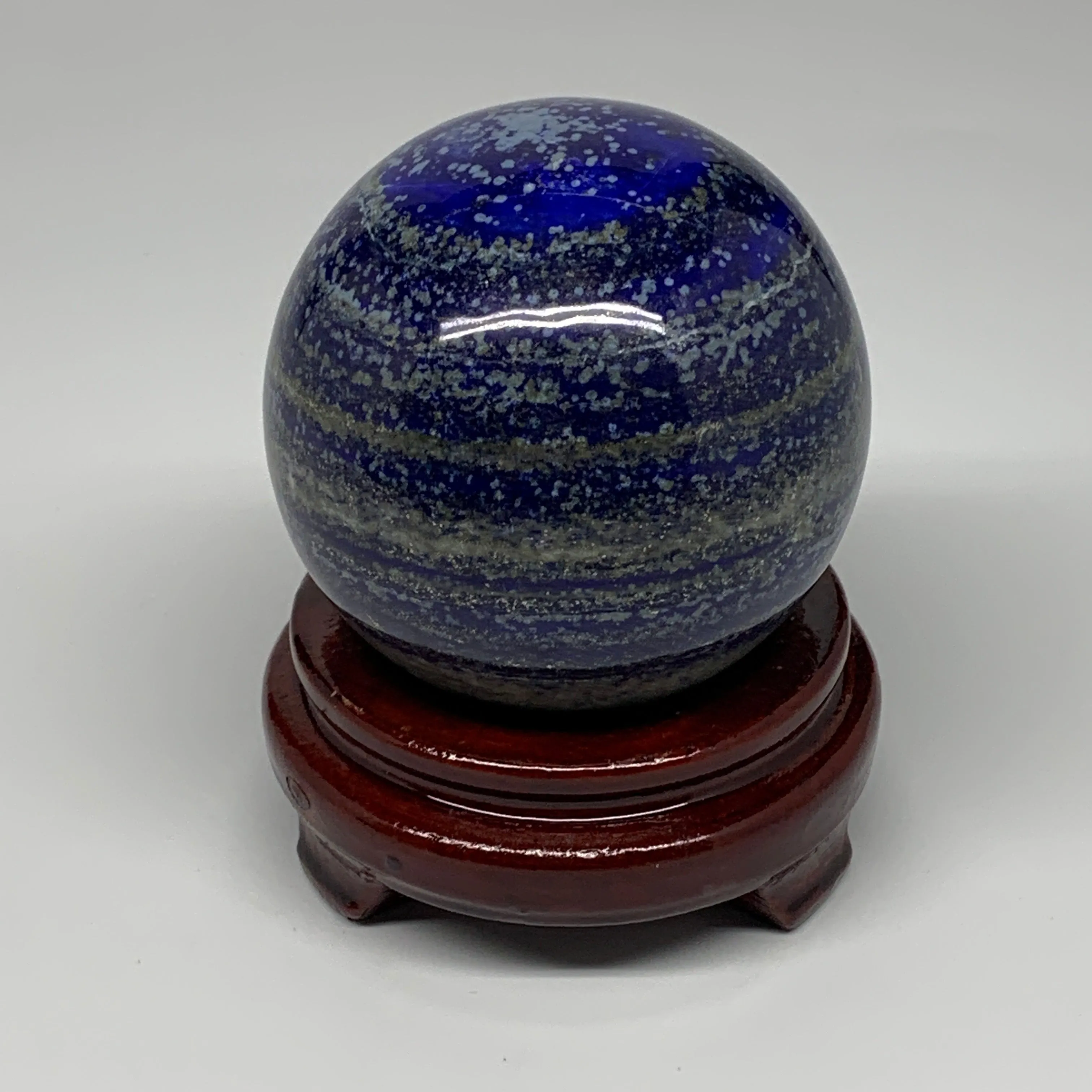 968g, 3.3"(84mm), Natural Lapis Lazuli Sphere Ball Gemstone @Afghanistan,B25396