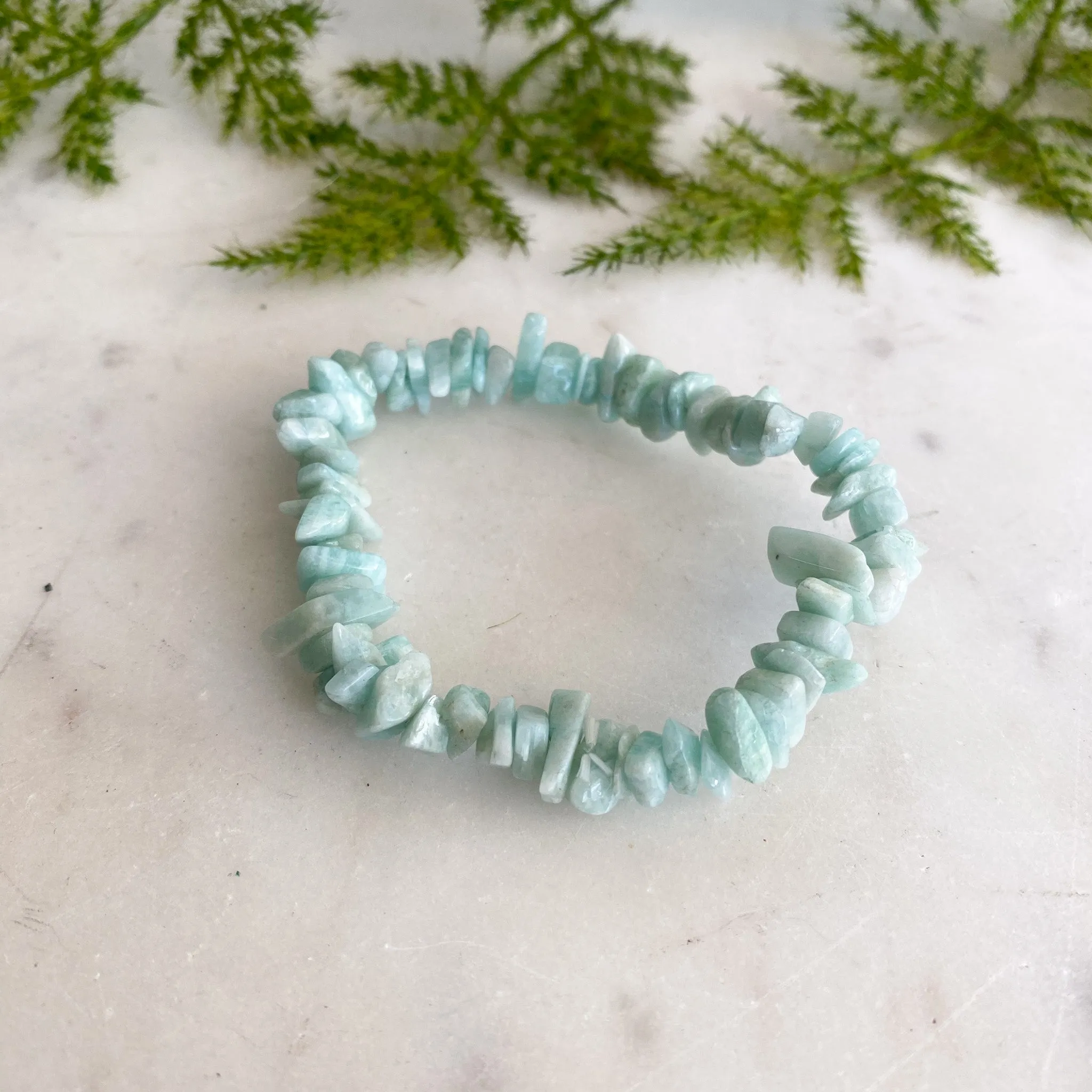 Amazonite Chip Bracelets 5pc