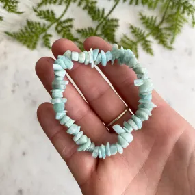 Amazonite Chip Bracelets 5pc