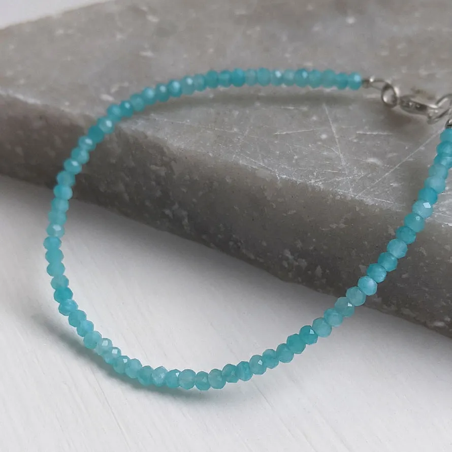 Amazonite Semi Precious Gemstone Bracelet