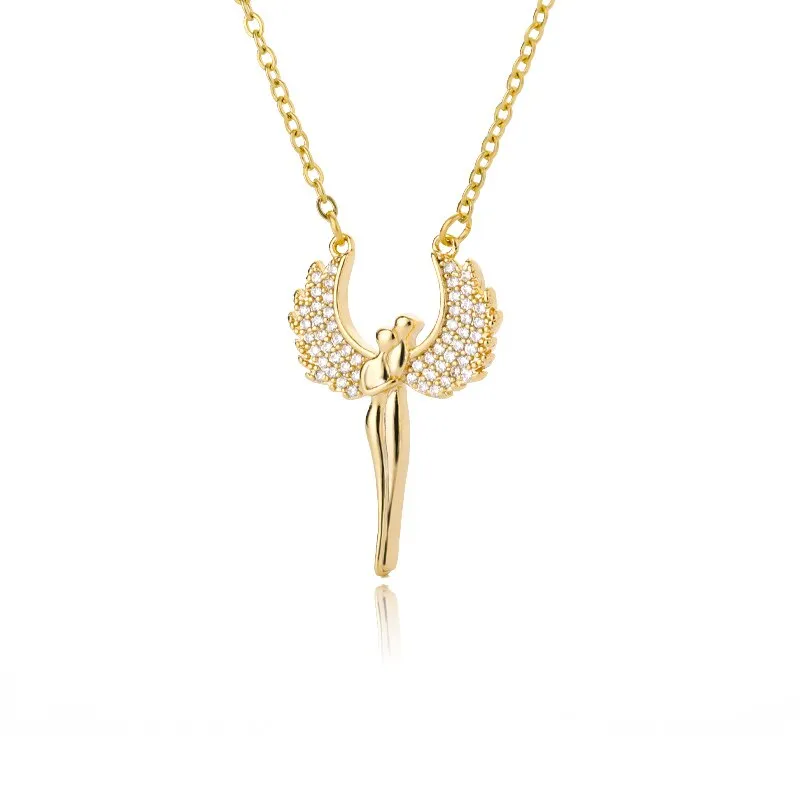 Angel Wings Necklace Gothic Angel Fairy Pendant Couple Necklaces For Women