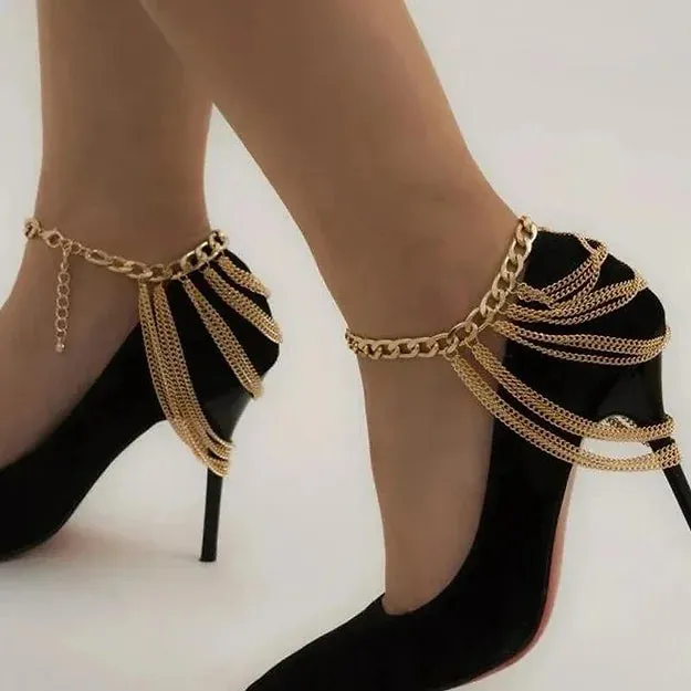 Anklet Boot Chains (Gold)