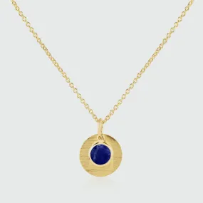Bali 9ct Gold Lapis Lazuli September Birthstone Necklace