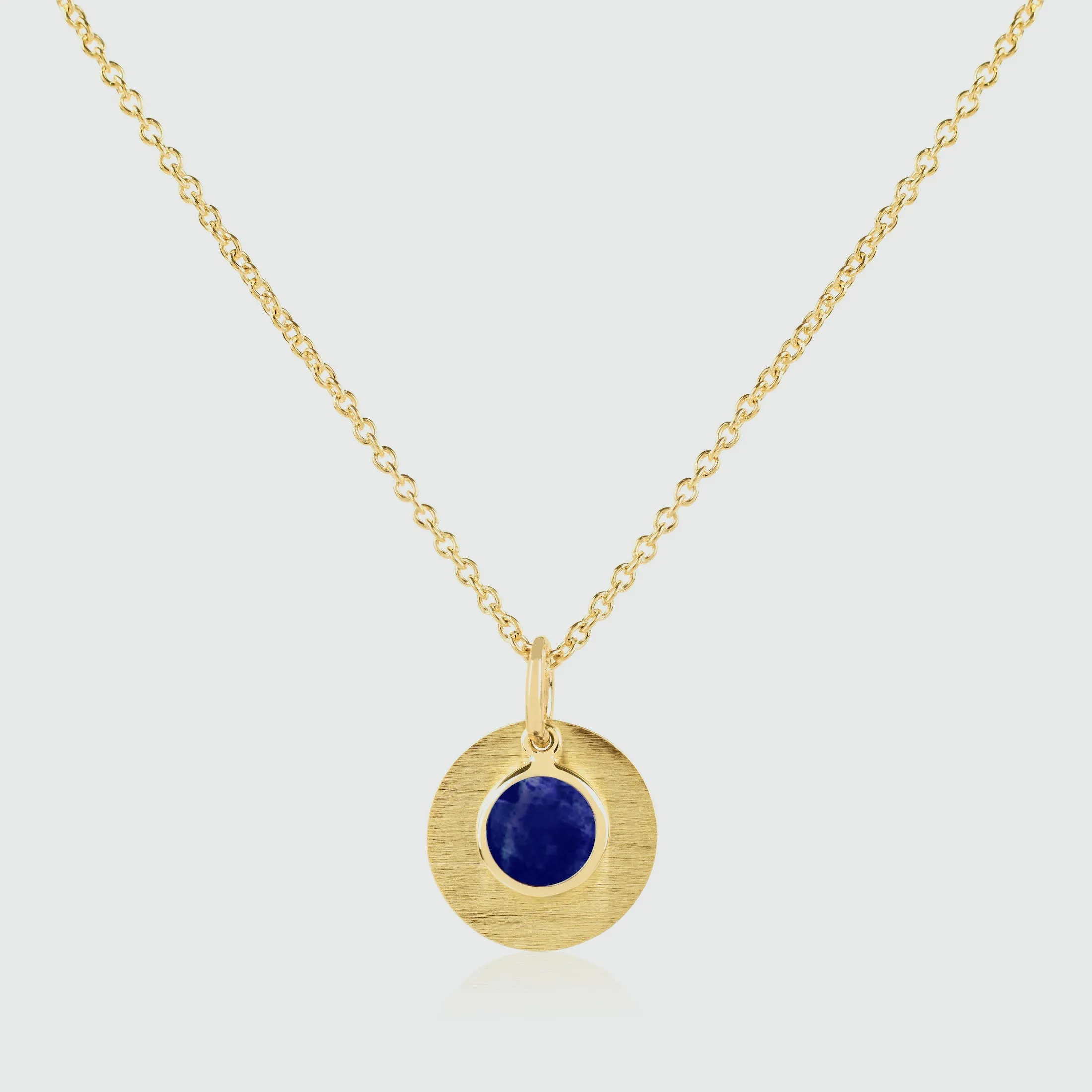 Bali 9ct Gold Lapis Lazuli September Birthstone Necklace