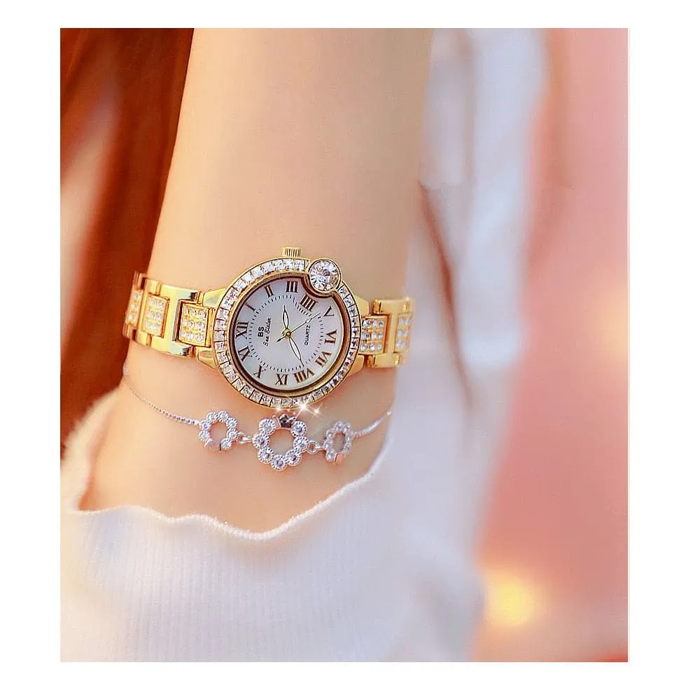 BEE SISTER Women's Fine Fashion Premium Quality Oblong Dial Stainless Steel Watch