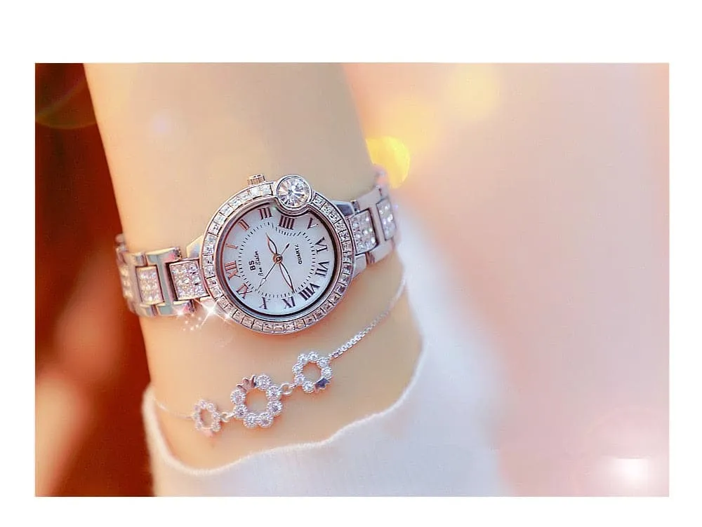 BEE SISTER Women's Fine Fashion Premium Quality Oblong Dial Stainless Steel Watch