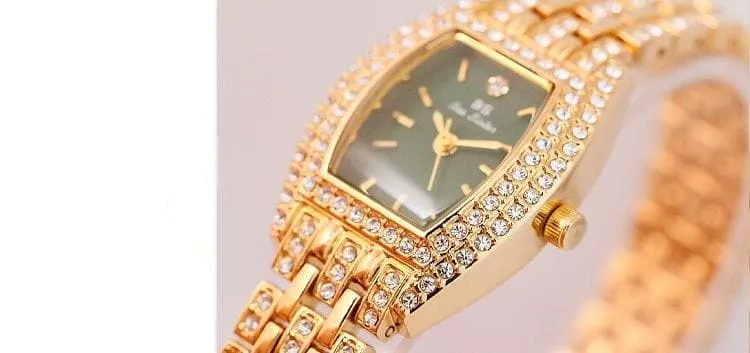 BEE SISTER Women's Fine Fashion Premium Quality Oblong Dial Stainless Steel Watch