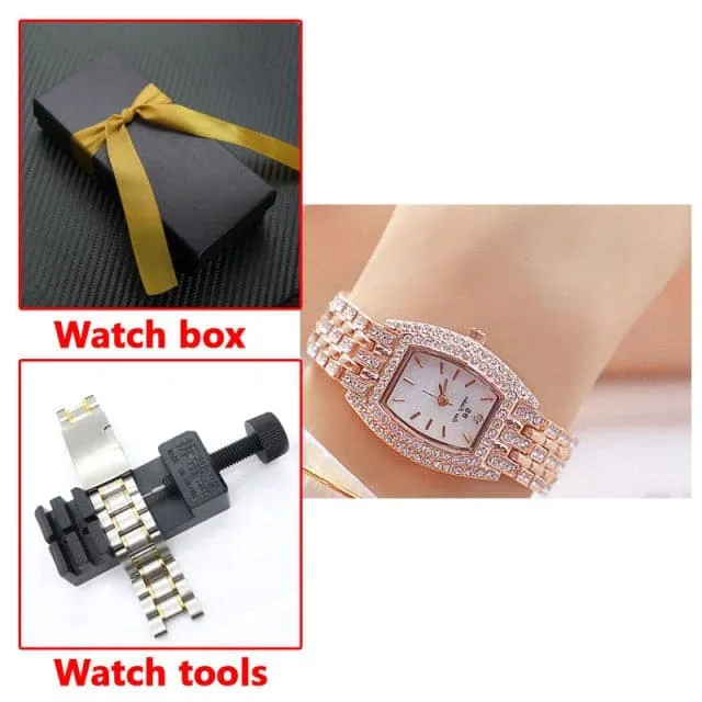 BEE SISTER Women's Fine Fashion Premium Quality Oblong Dial Stainless Steel Watch