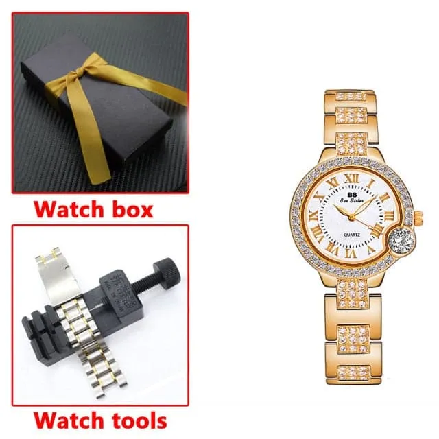 BEE SISTER Women's Fine Fashion Premium Quality Oblong Dial Stainless Steel Watch