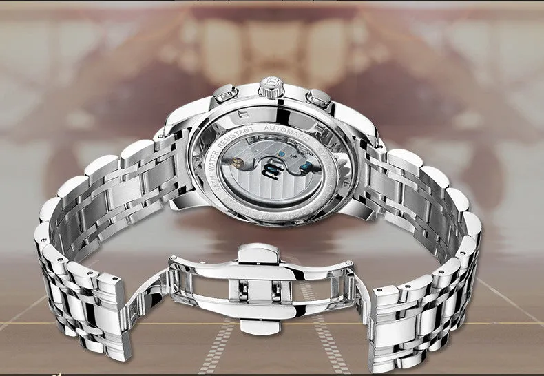 Binger Swiss Sapphire Tourbillon Watch Men B 8601