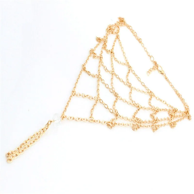 Bohemian Fine Gold Cobweb Anklet