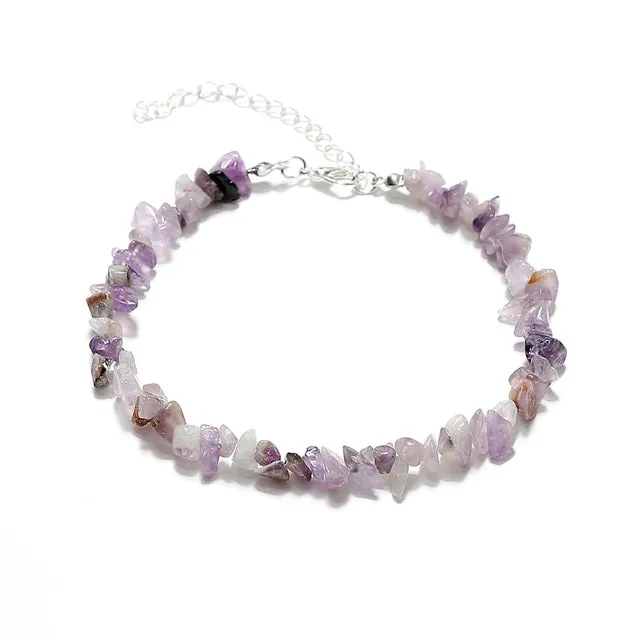 Bohemian Natural Stone Bead Anklet Bracelet