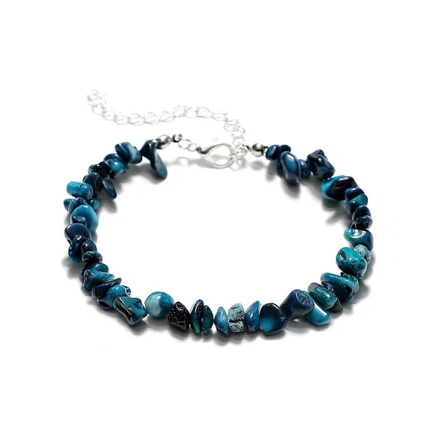 Bohemian Natural Stone Bead Anklet Bracelet