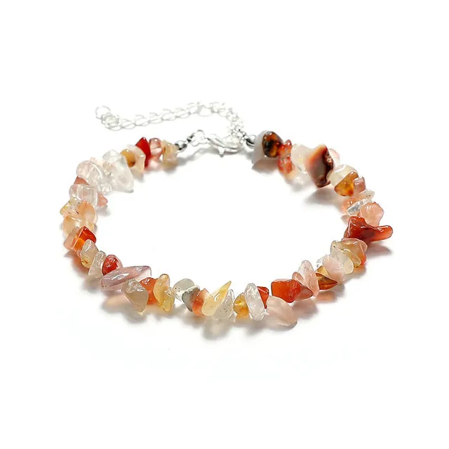 Bohemian Natural Stone Bead Anklet Bracelet