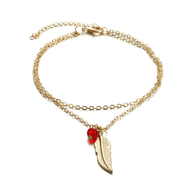 Bohemian Ocean Wave Whale Tail Anklet Bracelets Women