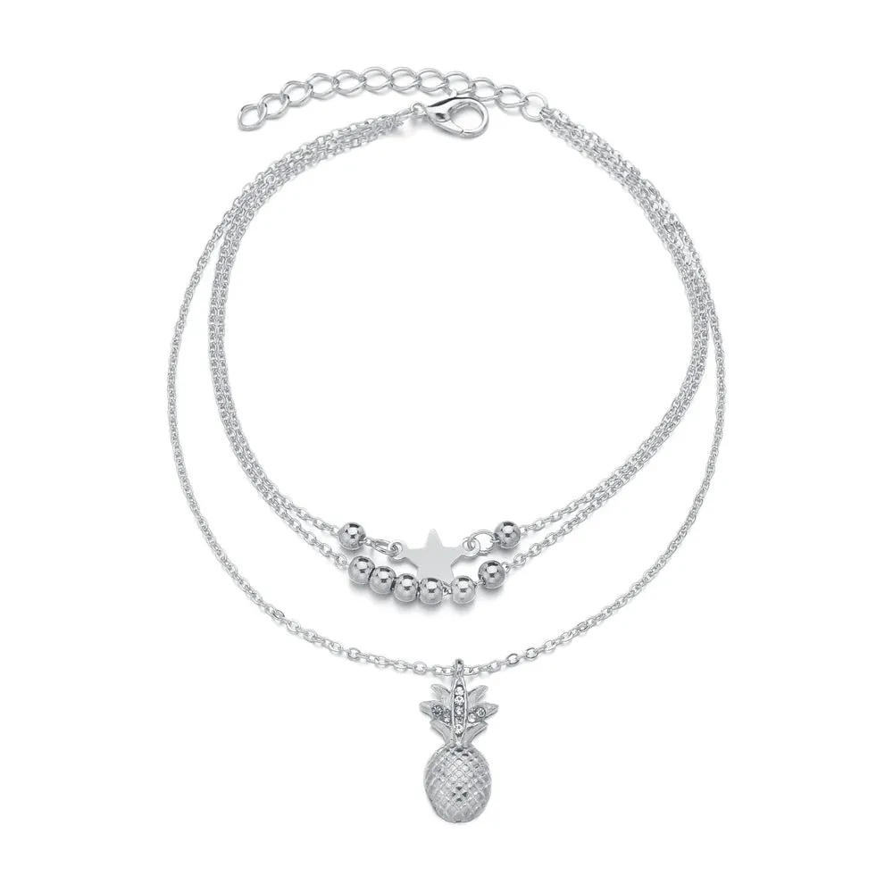 Bohemian Ocean Wave Whale Tail Anklet Bracelets Women