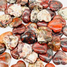 Brecciated Red Jasper Mini Hearts