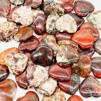 Brecciated Red Jasper Mini Hearts