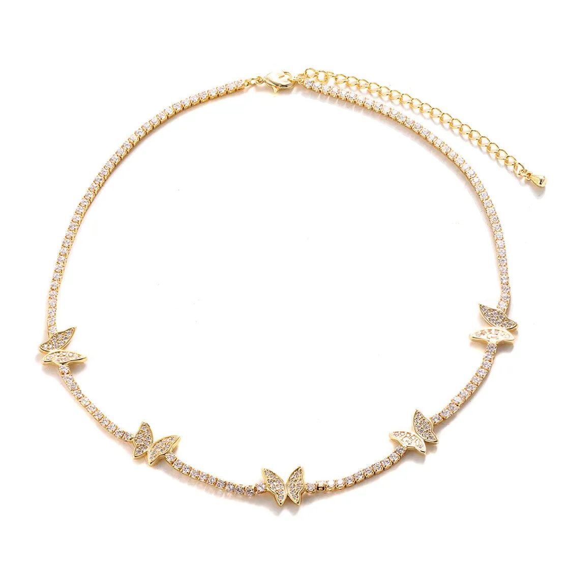 Butterfly Necklace, Gold Plated Butterfly Layer Necklaces