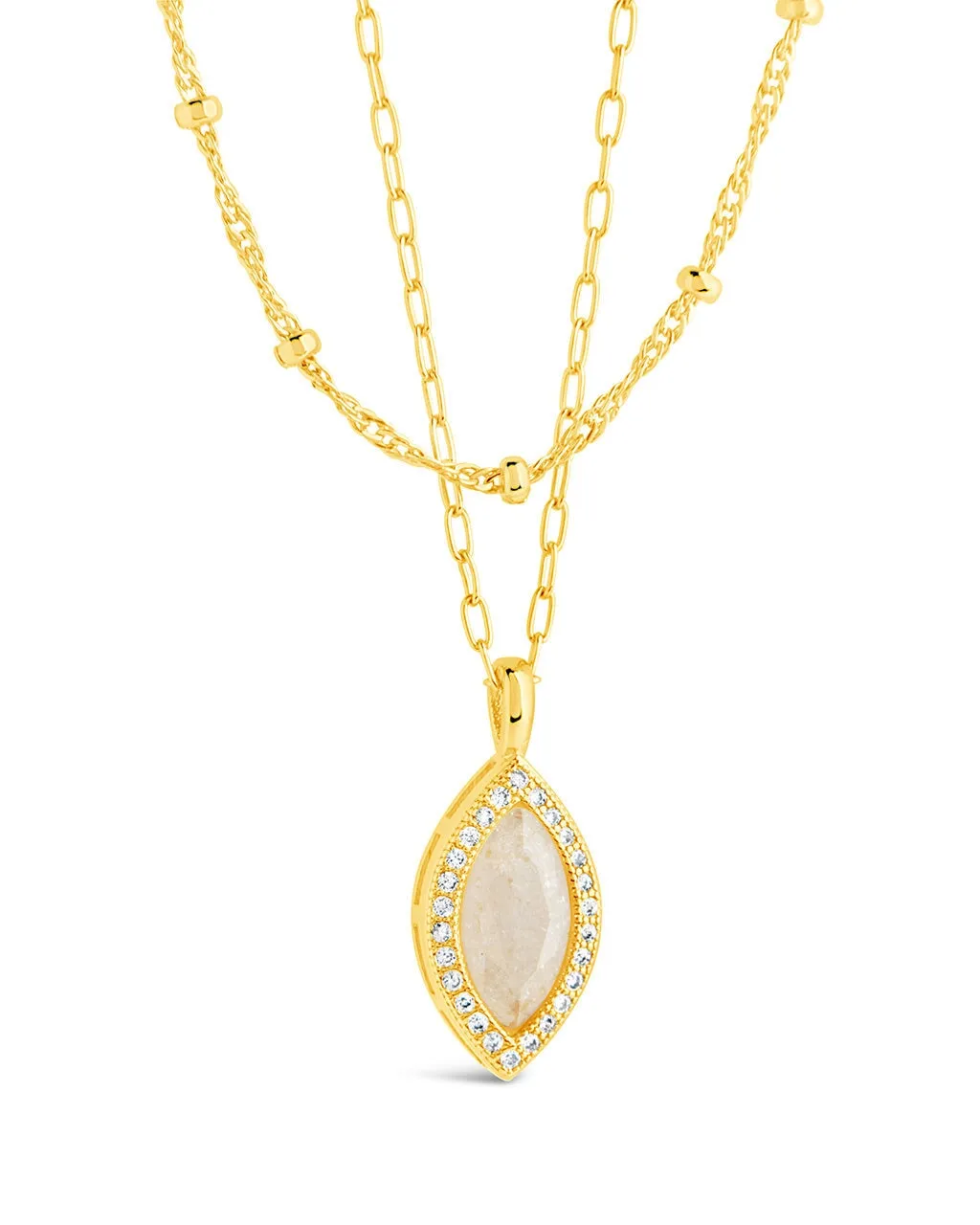 Calla Marquise CZ Charm Matching Set