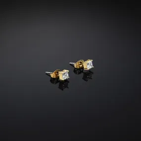 chiara ferragni classic gold plated crystal stud earring 4x4mm