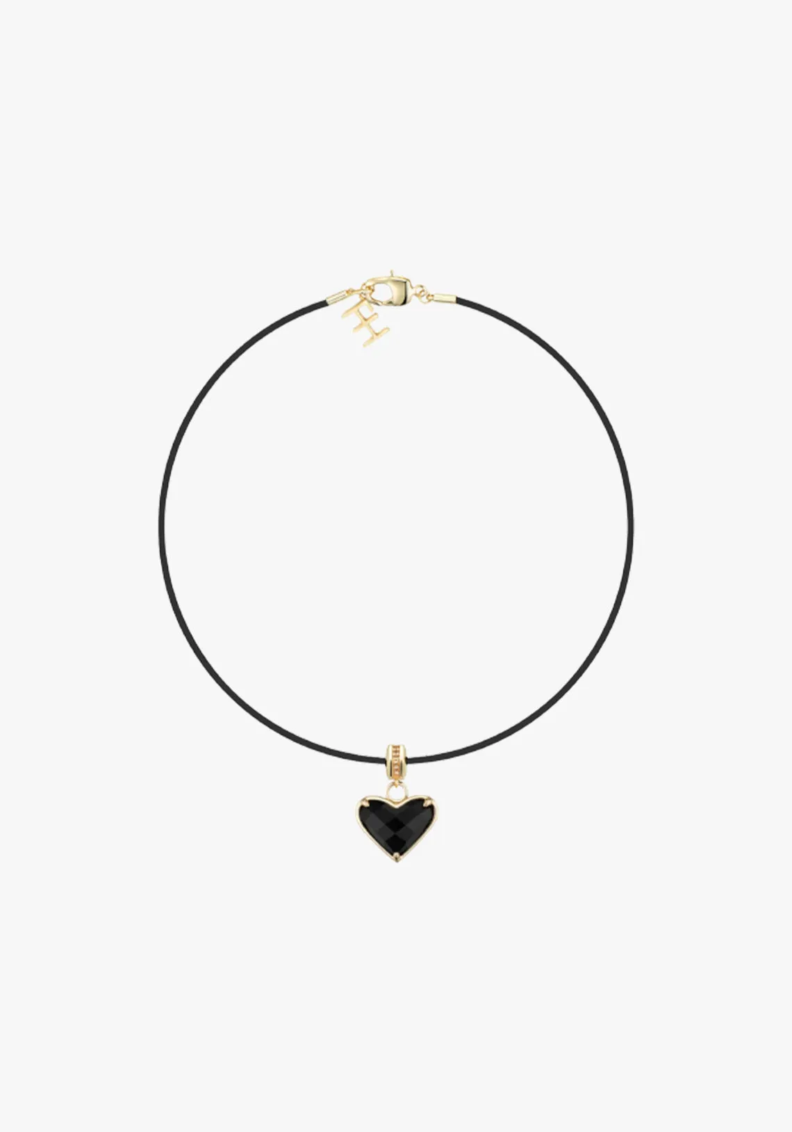 CINDY HEART LEATHER CHOKER