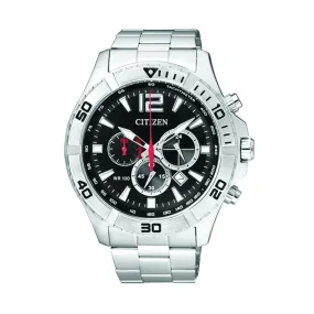 Citizen Mens Chrono Black Face Stainless Steel Band Model AN8120-57E