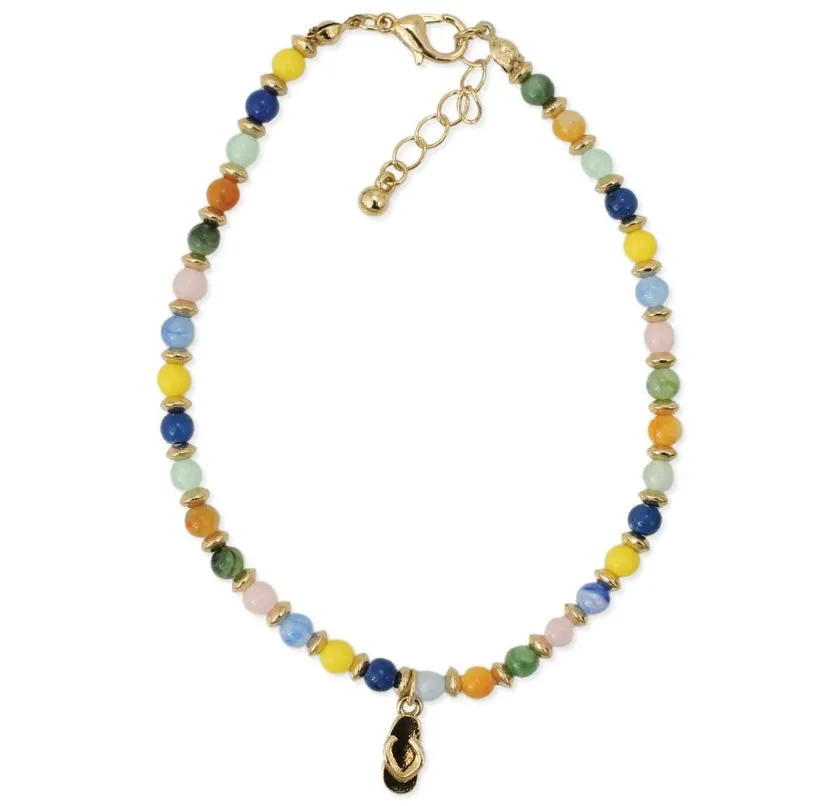 Coastal Charm Flip Flop Charm Anklet