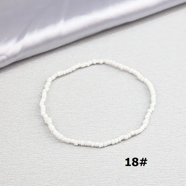 Color Rice Beads Ankle Bracelet