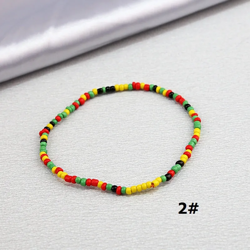 Color Rice Beads Ankle Bracelet