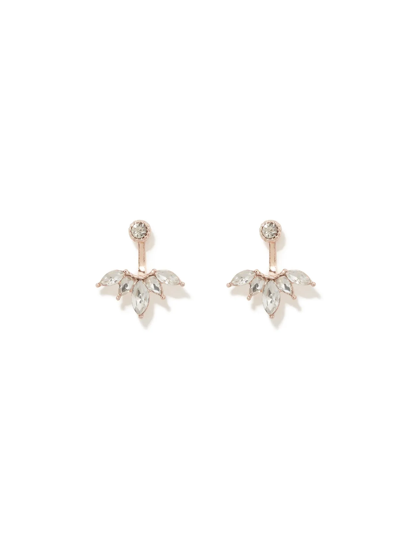 Connor Crystal Front Back Earrings