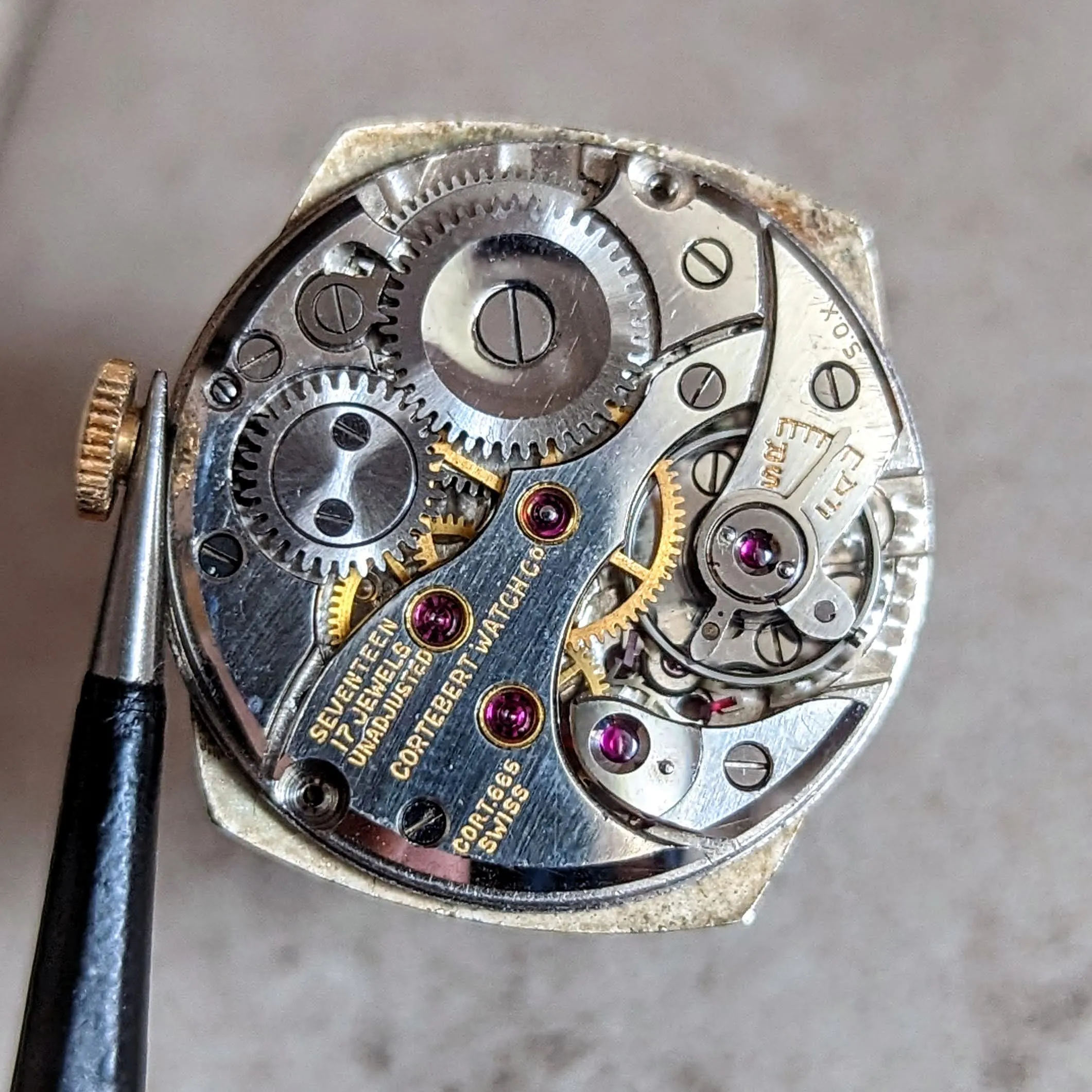 CORTEBERT Wristwatch 17 Jewels Cal. 665 Swiss Made Mechanical Watch