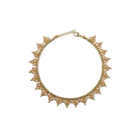 Crystal Anklet in Champagne