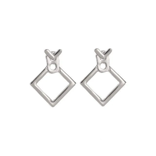 Crystal Flower Stud Earrings for Women