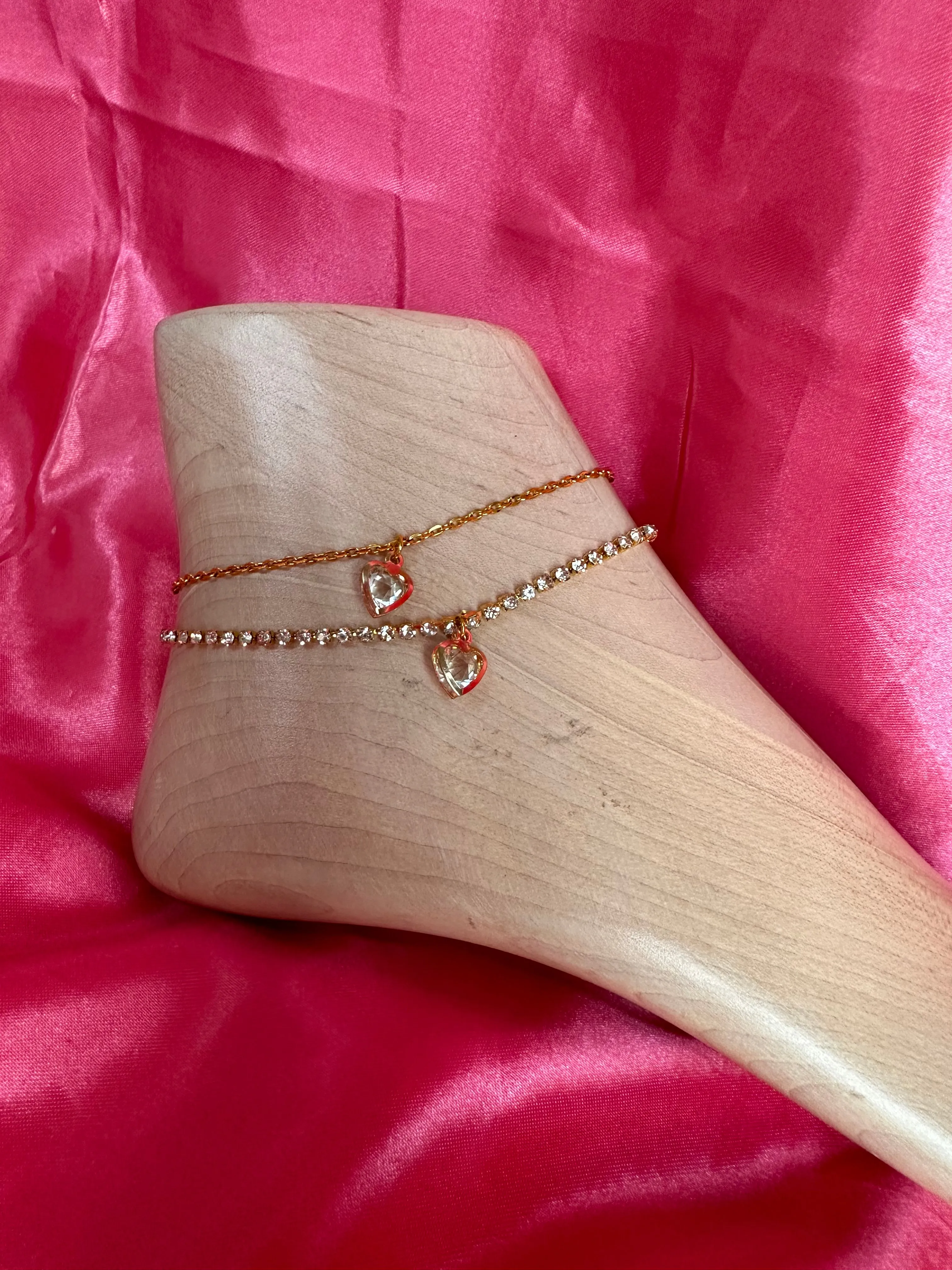 Crystal shape anklet
