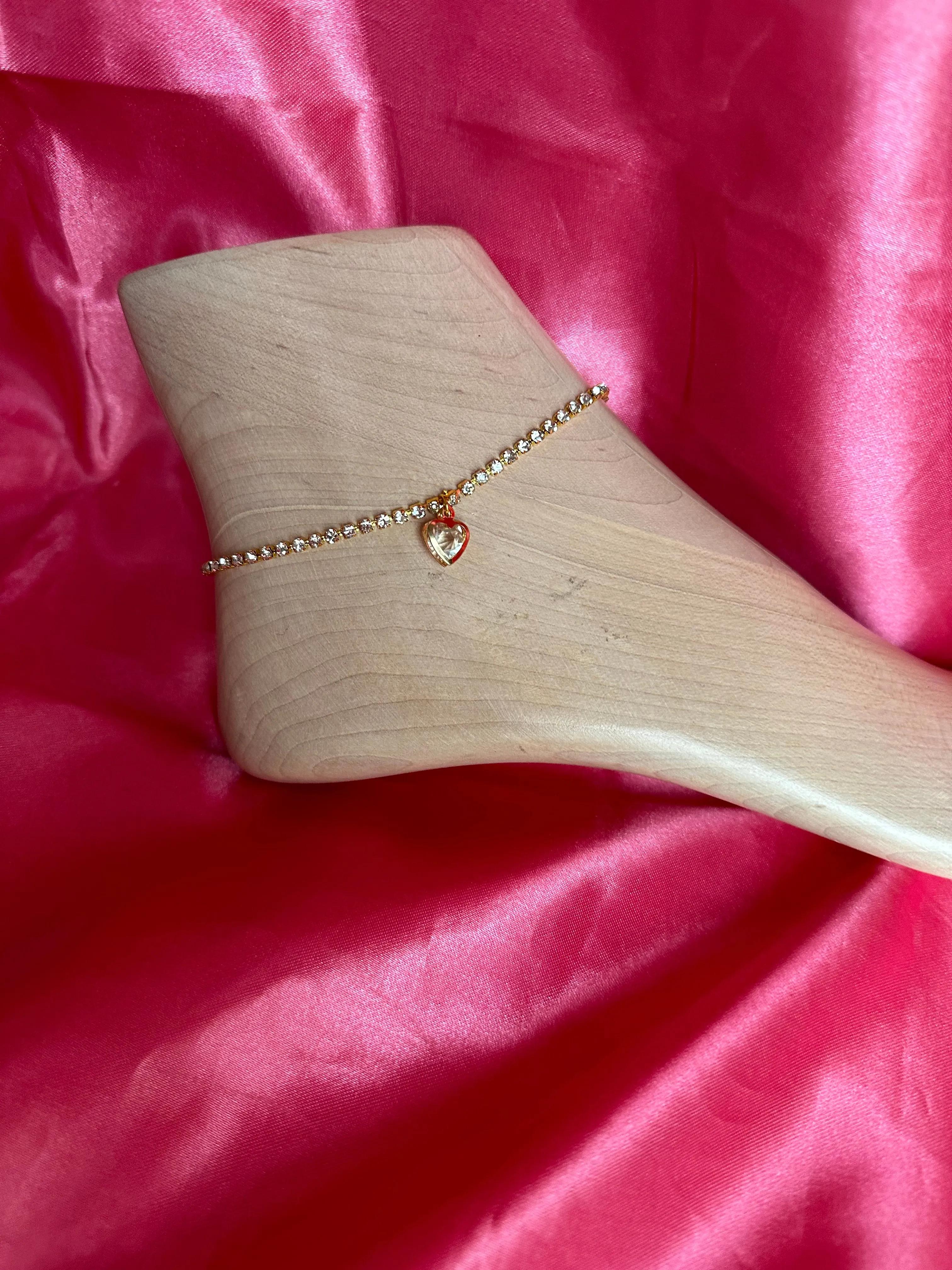 Crystal shape anklet