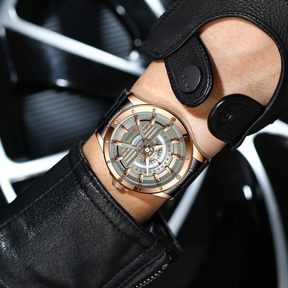 CURREN Original Brand Stainless Steel Band Wrist Watch For Men With Brand (Box & Bag)-8381