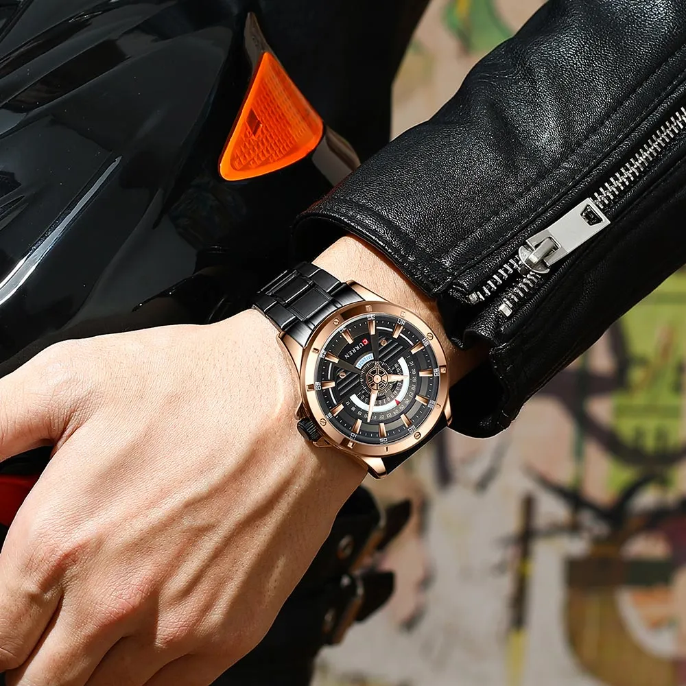 CURREN Original Brand Stainless Steel Band Wrist Watch For Men With Brand (Box & Bag)-8381