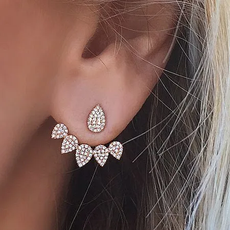 CZ Tear Jacket Studs