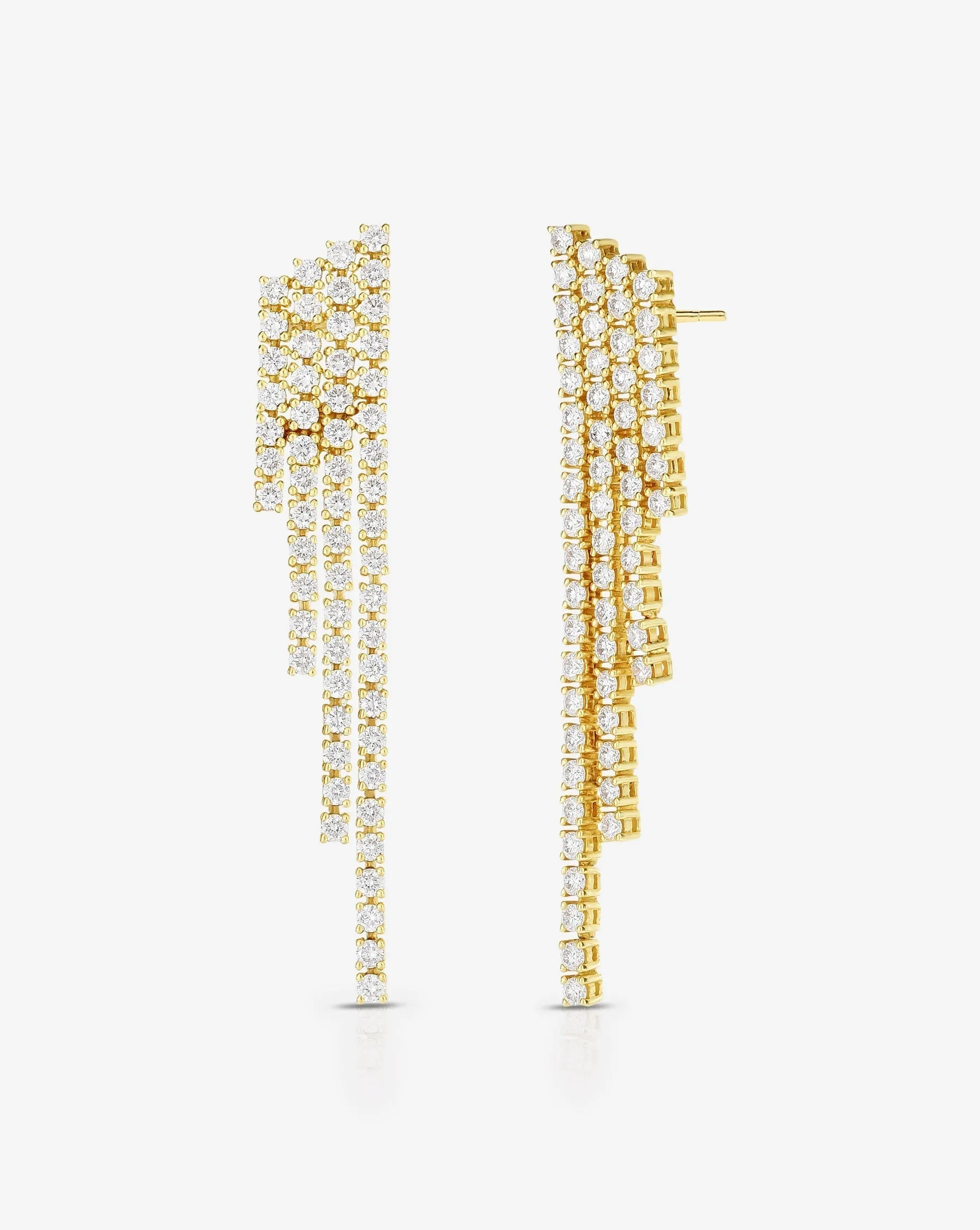 Deco Diamond Waterfall Earrings