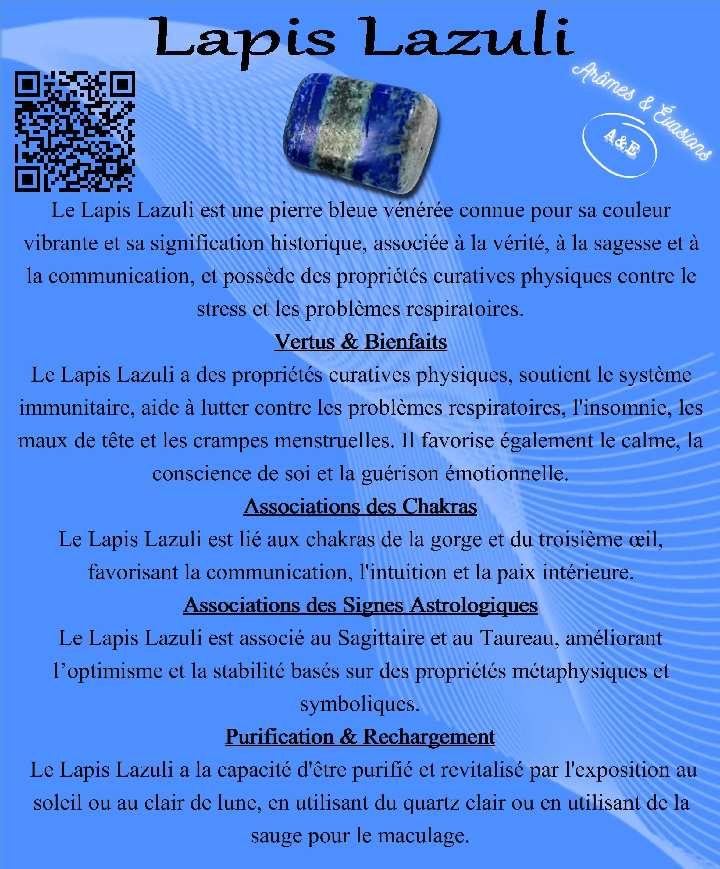 Descriptive Cards - Precious Stones & Crystals - Lapis Lazuli