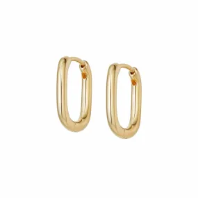 Estée Lalonde Mini Square Hoop Earrings 18ct Gold Plate