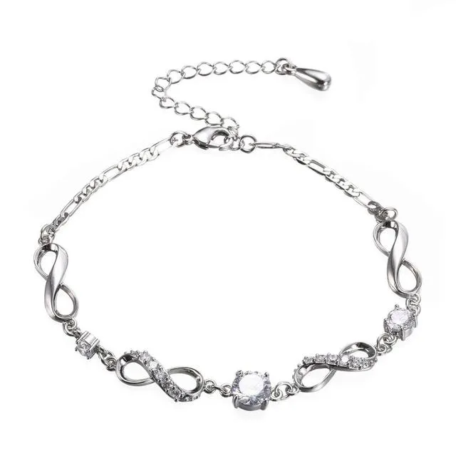 Fashion Bohemian Women Anklet Gold Leg Chain Big Rhinestone Anklets