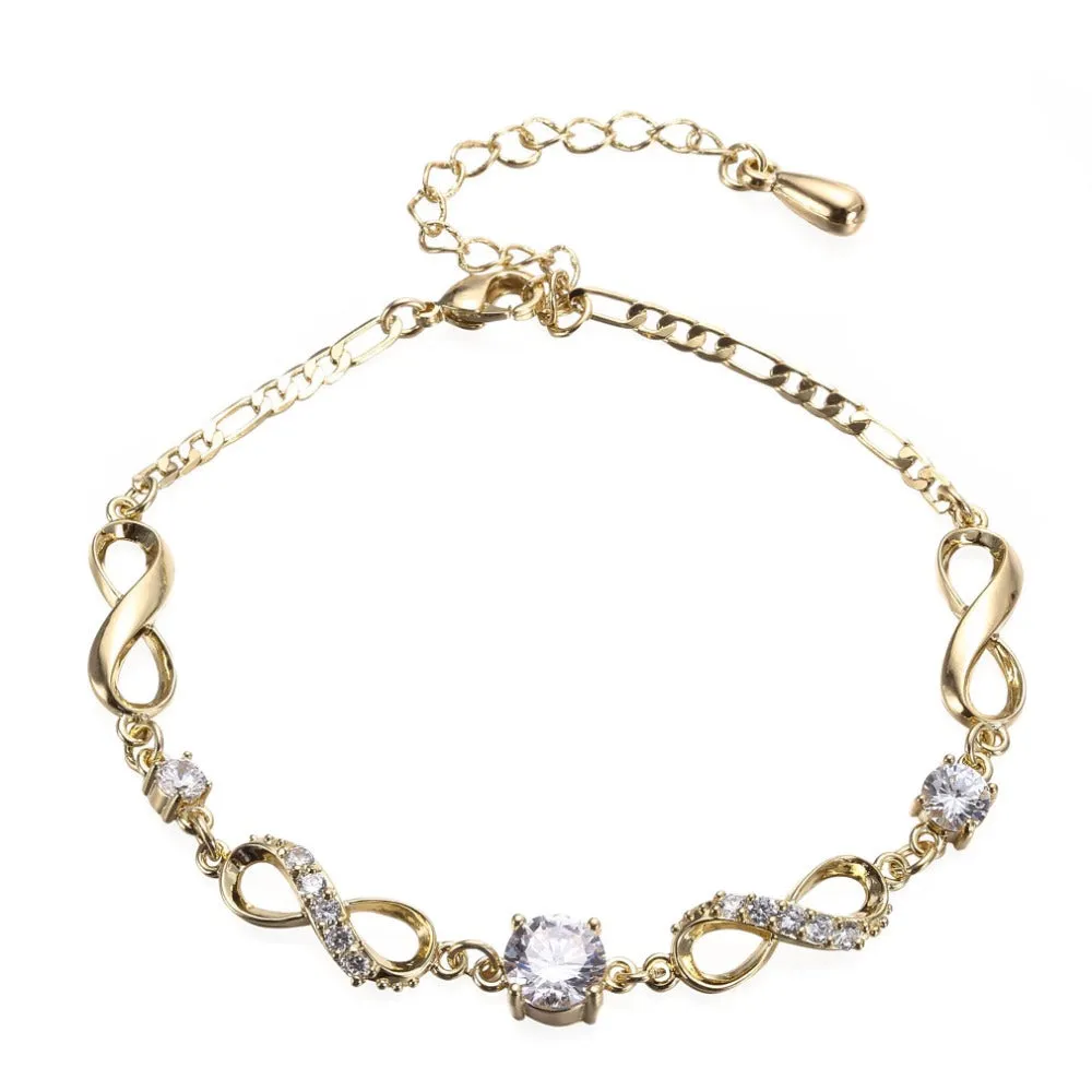 Fashion Bohemian Women Anklet Gold Leg Chain Big Rhinestone Anklets