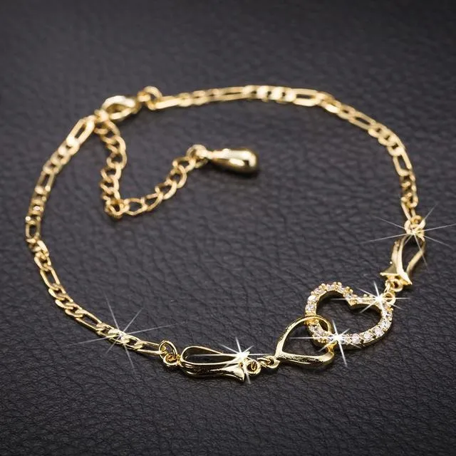 Fashion Bohemian Women Anklet Gold Leg Chain Big Rhinestone Anklets
