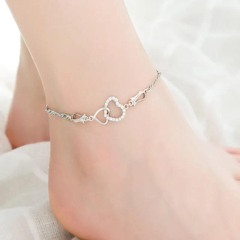 Fashion Bohemian Women Anklet Gold Leg Chain Big Rhinestone Anklets