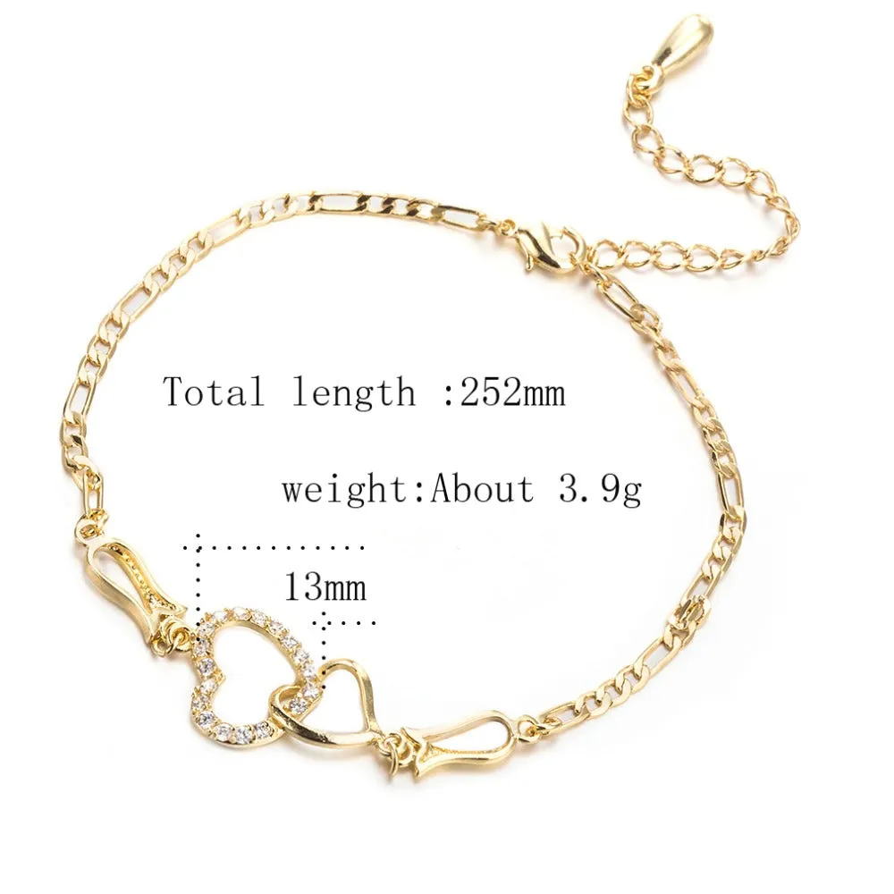Fashion Bohemian Women Anklet Gold Leg Chain Big Rhinestone Anklets