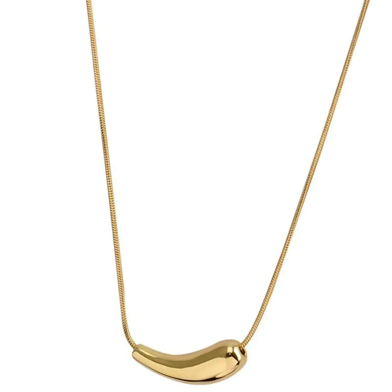 Fashion Casual Minimalism Curve Charms Snake Bone Chain Choker Necklaces Pendants For Women