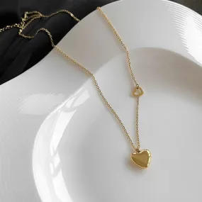 Fashion Fine Jewelry Vintage Love Heart Charms Chain Choker Necklaces Pendants For Women