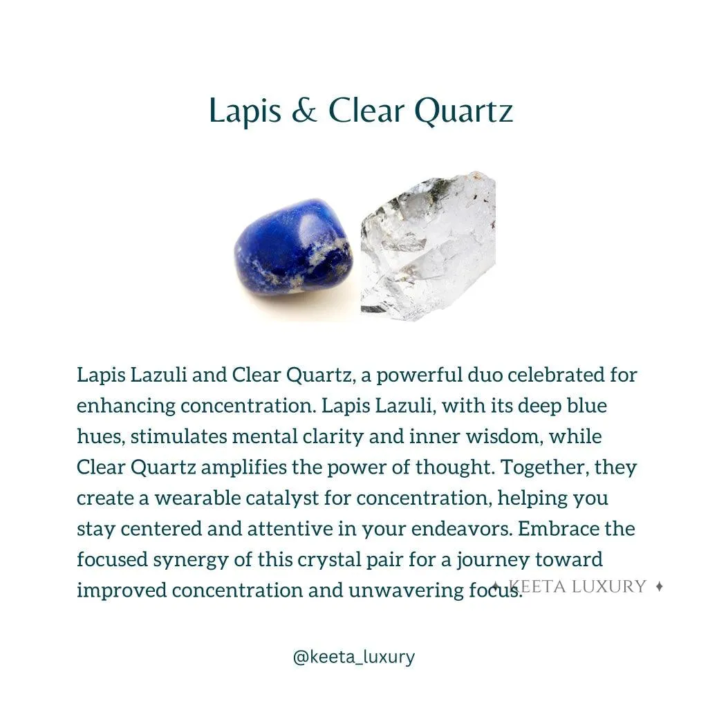 Focus - Clear Quartz & Lapis Lazuli Bracelet